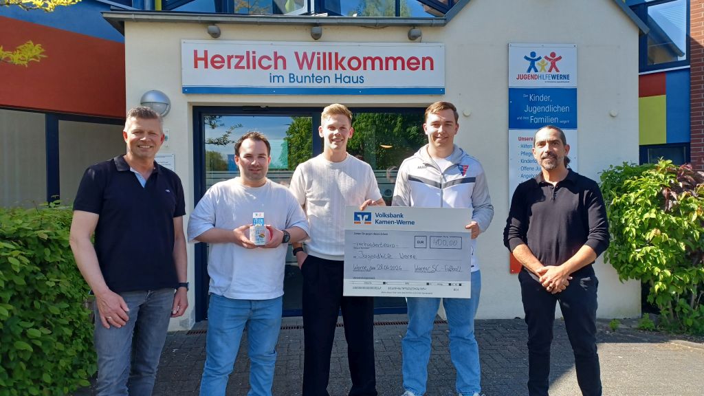 Spendenübergabe, Werner SC an Jugendhilfe Werne